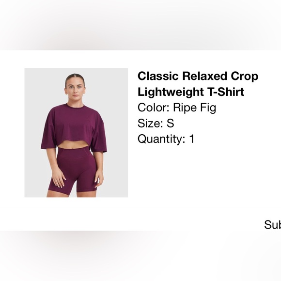 Classic Relaxed Crop T-Shirt and Shorts Set in Purple - Picture 1 of 5